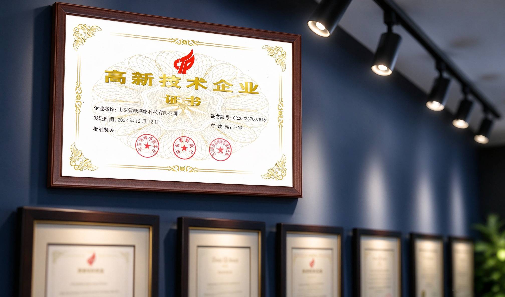 高新技术企业证书